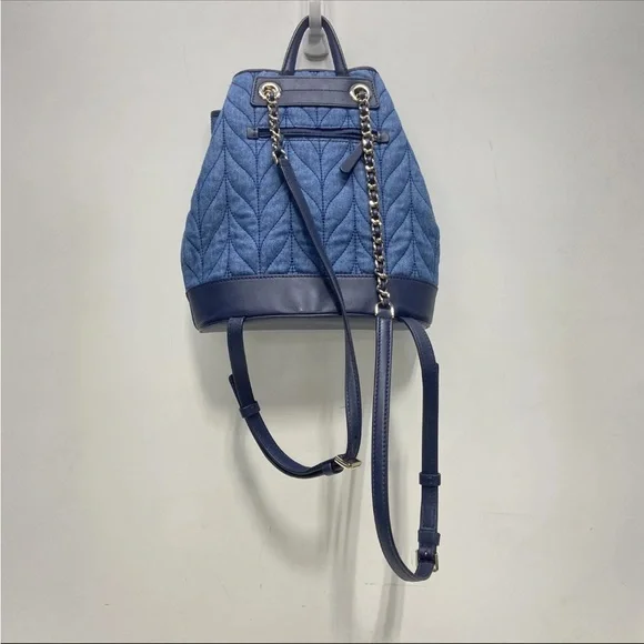Kate Spade Denim Blue Quilted Backpack display picture 1